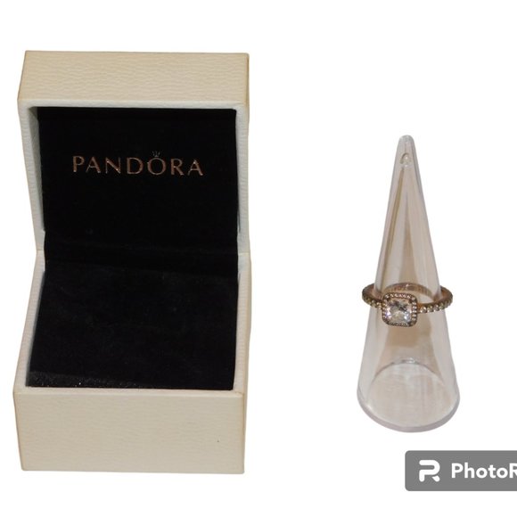 Pandora Rose Gold Timeless Elegance Ring Size 6